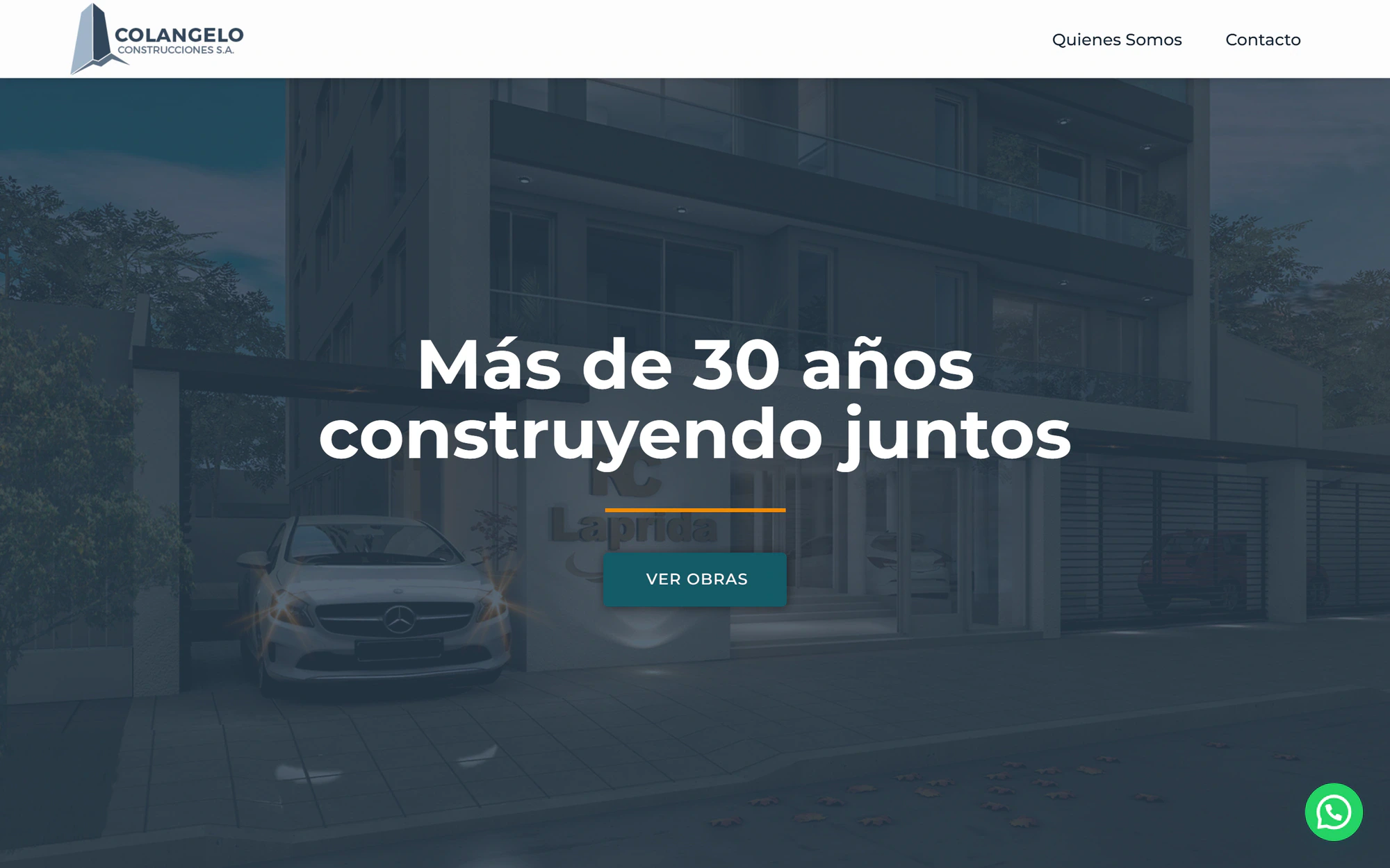 Colangelo Construcciones: Se entiende en un vistazo — captura de escritorio