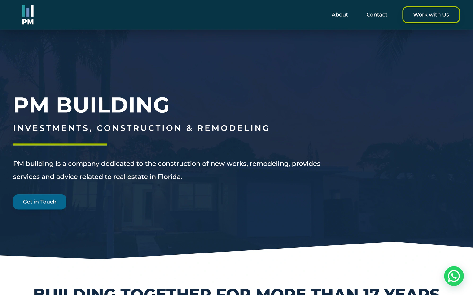 PM Building: Quiénes son — captura de escritorio