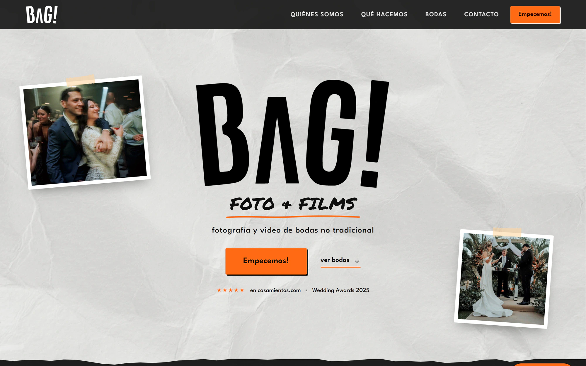 Bag Films: Una portada con carácter — captura de escritorio