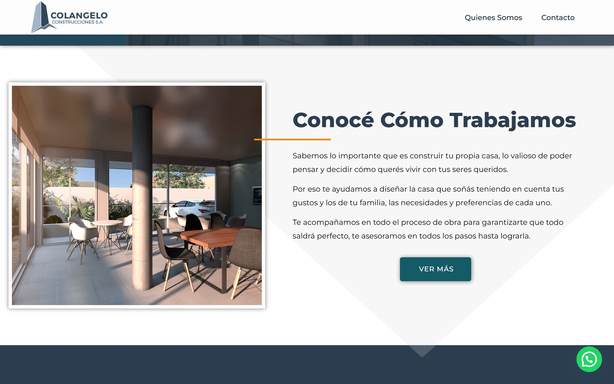 Colangelo Construcciones: Cómo trabajan — captura de escritorio