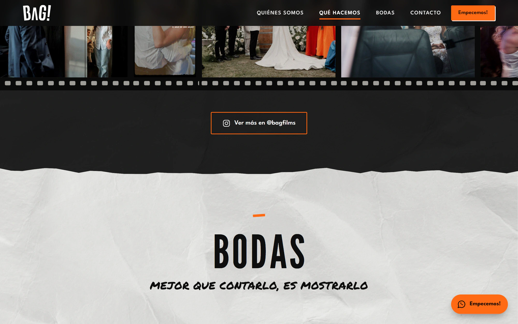 Bag Films: Bodas — captura de escritorio