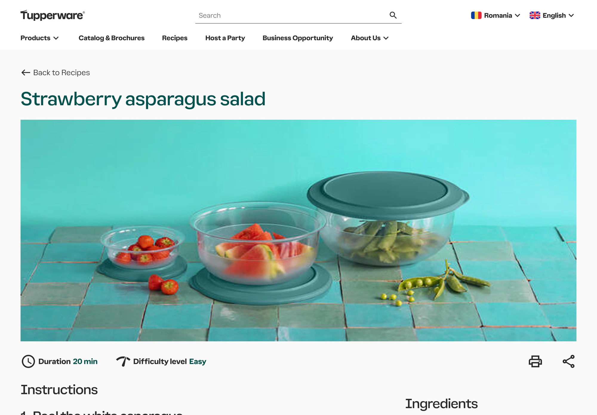Detalle de una receta en computadora con instrucciones e ingredientes